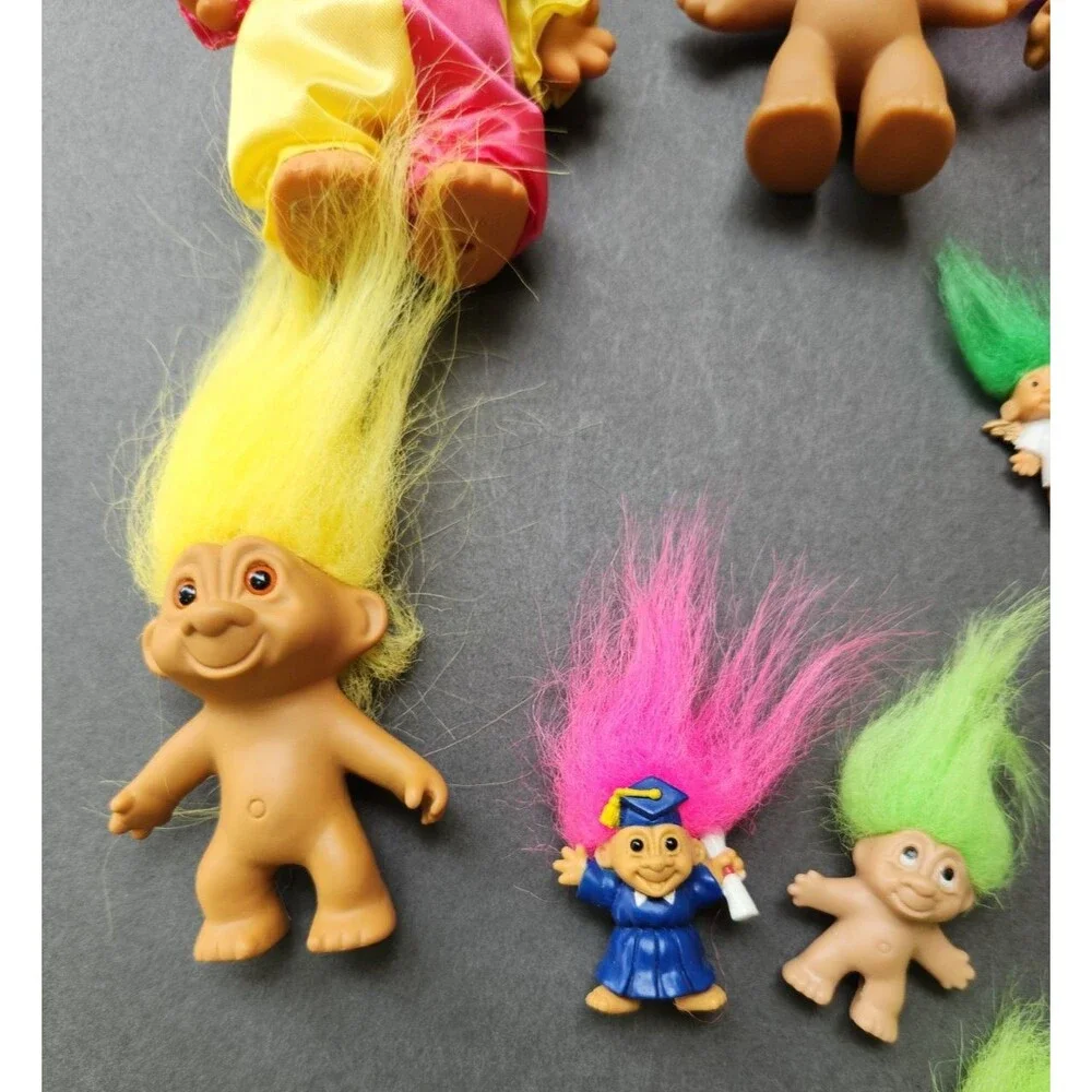 Vintage Troll Doll Lot 80s 90s Russ Berrie Ace Novelty Dam 25 Toys
